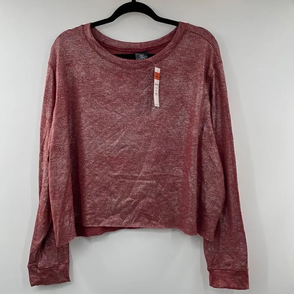 3For$20 Agnes & Dora Long Sleeve Burgundy Silver Sparkle various Sizes: